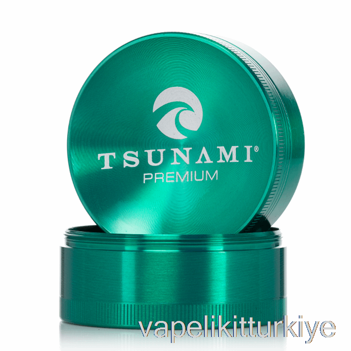 Vape Likit Tsunami 2,4 Inç 4 Parçalı Batık üst öğütücü Yeşil (63 Mm)